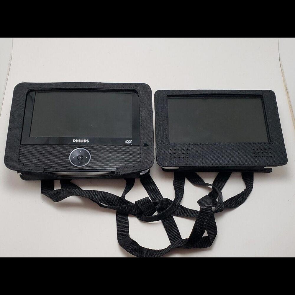 Philips PET726 Portable DVD Player (7") With Second Screen And Headrest Straps